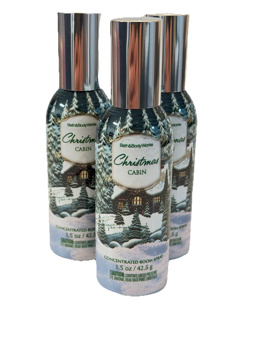 3 X Bath & Body Works CHRISTMAS CABIN Concentrated Room Spray
